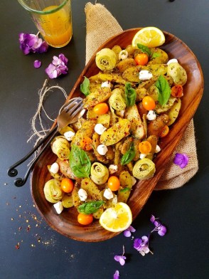 1 Horizontal Full Dish Spring Potato Salad -- www.easyanddelish.com